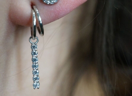 Подвеска из кобальт-хрома Line Crystal фото 2